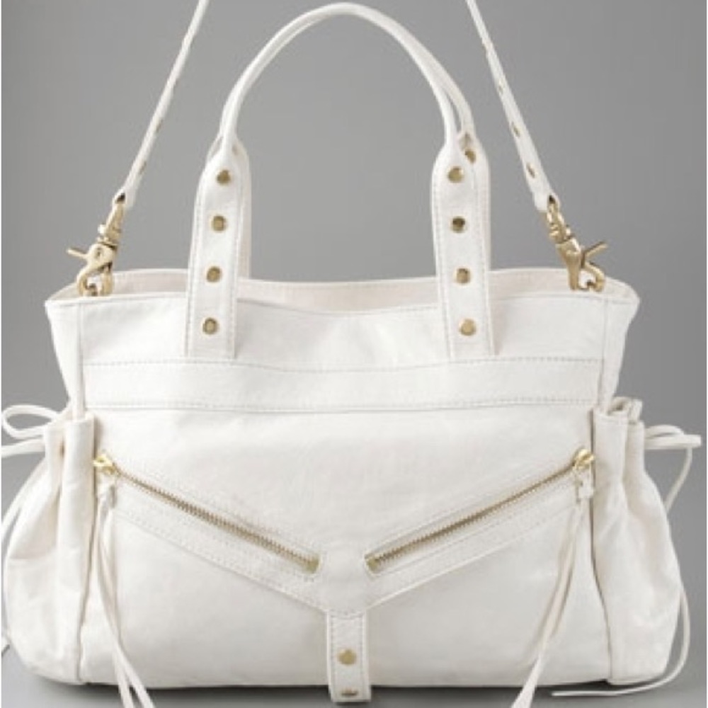 Botkier Ivory Distressed Leather Trigger Bag